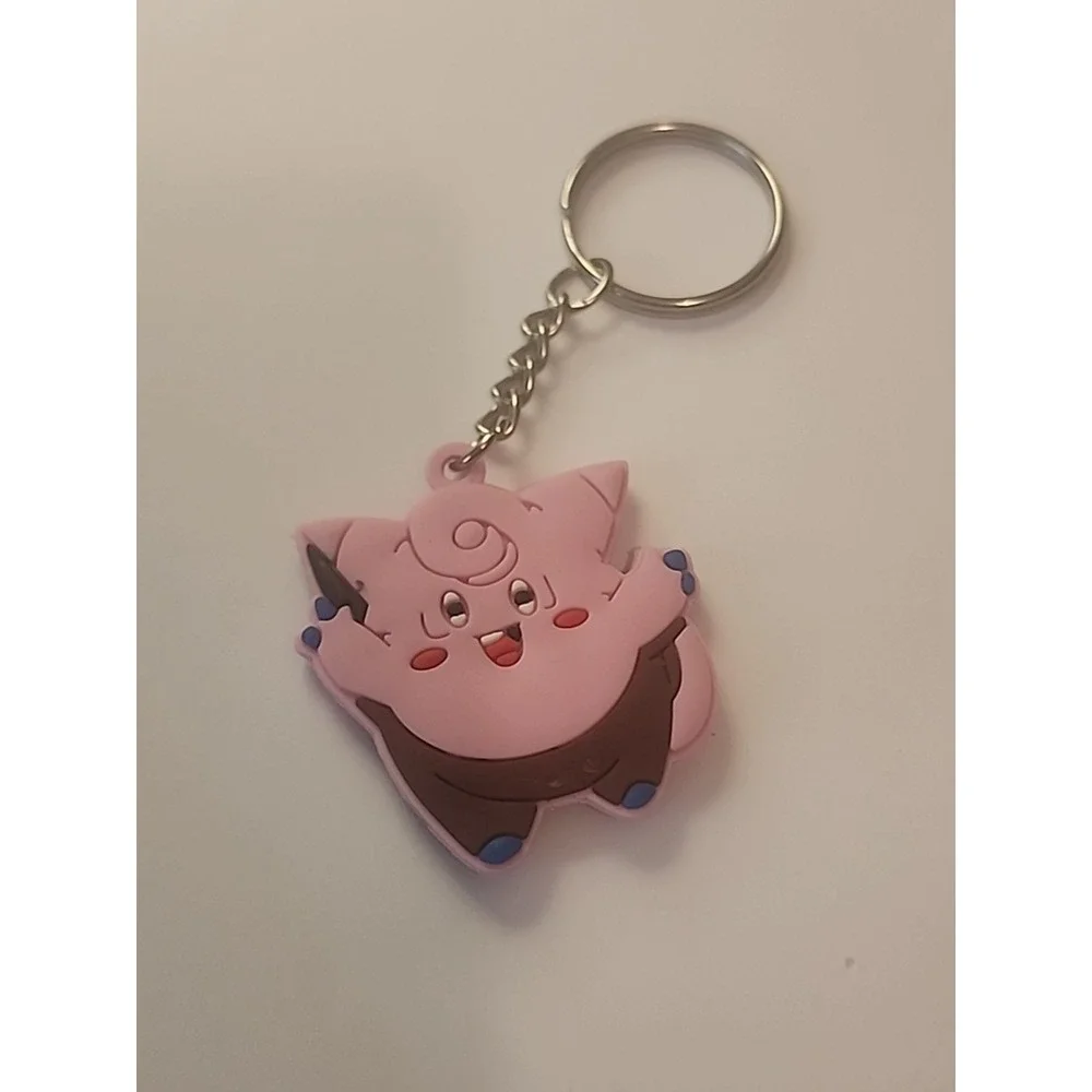 Small‎ Clefairy Pokémon 2 Sided Rubber Keychain